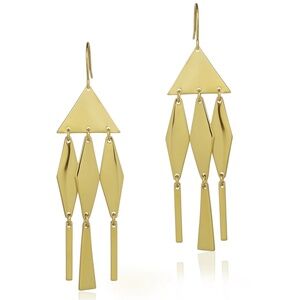 Noir NYC edifice gold plated earrings